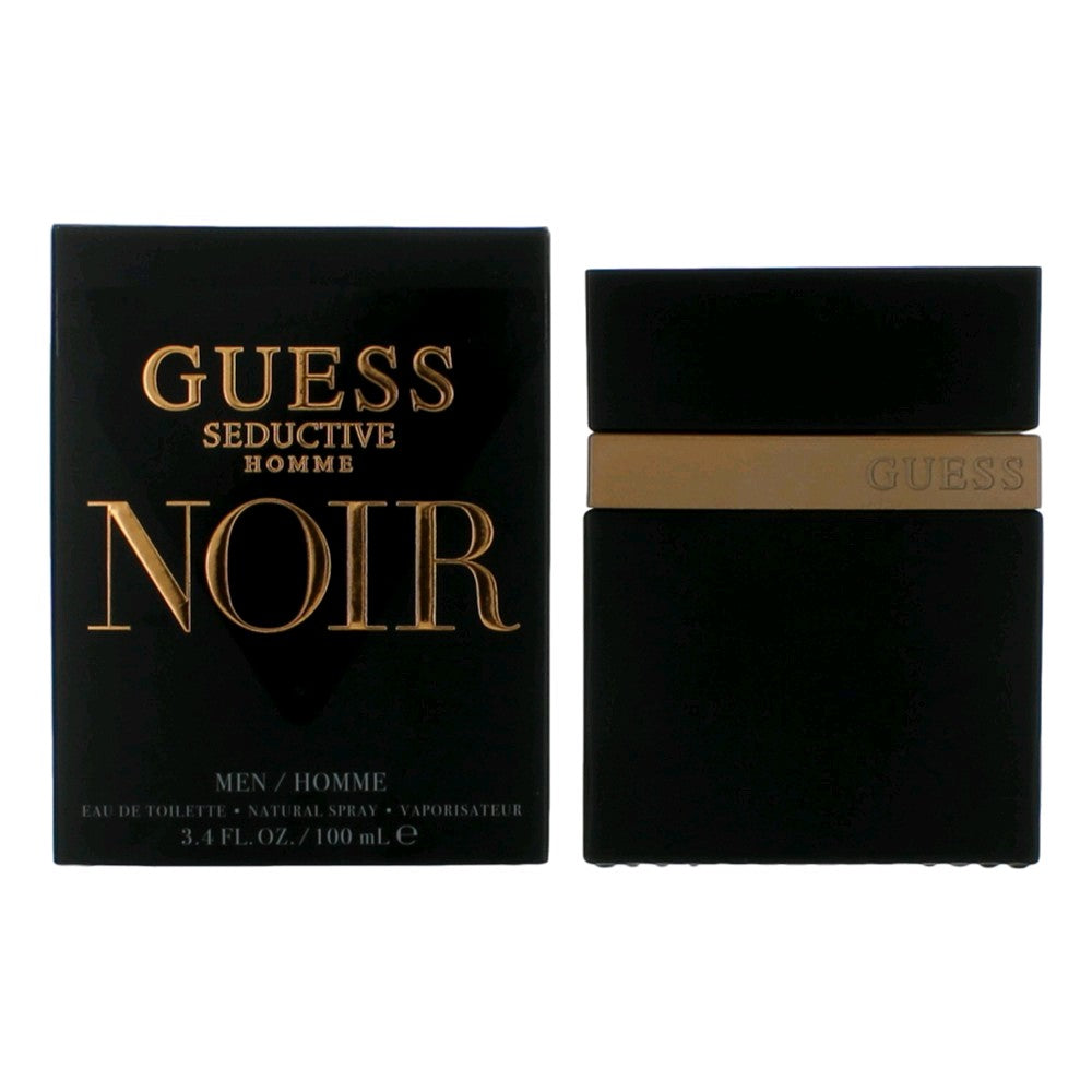 Bottle of Guess Seductive Noir by Guess, 3.4 oz Eau De Toilette Spray for Men